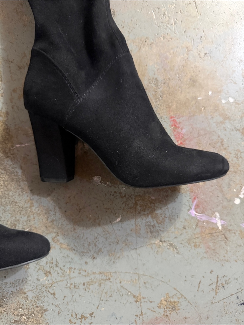 Call It Spring Black Over-the-Knee Suede-Look Boots, 8 - Picture 7 of 12